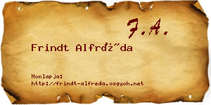 Frindt Alfréda névjegykártya